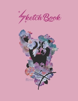 SketchBook: Disney Maleficent Mistress Of Evil Floral Silhouette Empty Notebook SketchBook Floral Flower Arts Notebook for Girls Teens Kids Journal Blank UnLined 110 Pages of 8.5x11 for Drawing and Pa