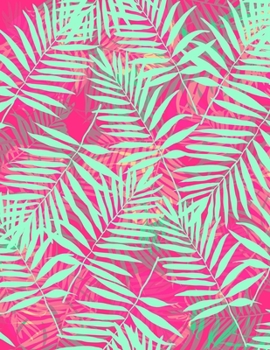 Paperback Graph Paper Notebook: Quad Ruled Graphing Paper, 200 Pages, Pink Green Leaves (8.5x11) Book