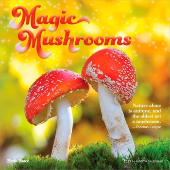 Magic Mushrooms 2027 12 X 24 Inch (Hanging) Monthly Square Wall Calendar Plastic-Free