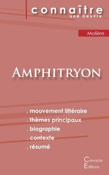 Paperback Fiche de lecture Amphitryon de Molière (Analyse littéraire de référence et résumé complet) [French] Book