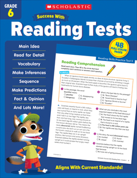 Paperback Scholastic Success with Reading Tests Grade 6 Workbook Book