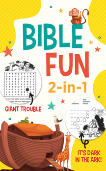 Paperback Bible Fun 2-In-1: Giant Trouble and It's Dark in the Ark! Book