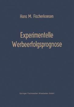 Paperback Experimentelle Werbeerfolgsprognose [German] Book