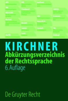 Hardcover Abkürzungsverzeichnis der Rechtssprache (Auflage) (German Edition) [German] Book