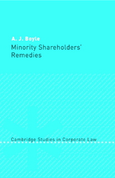 Hardcover Minority Shareholders' Remedies Book