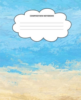 Paperback Beach Composition Notebook: Blank Lined Cute Notebooks for Girls Teens Kids School Writing Notes Journal (7.5 x 9.25 in) Book