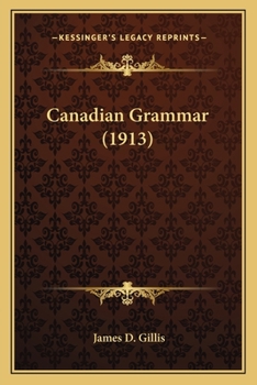 Paperback Canadian Grammar (1913) Book