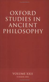 Paperback Oxford Studies in Ancient Philosophy Volume XXII Book
