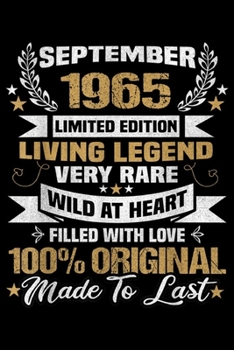 Paperback September 1965 limited edition living legend very rare wild at heart filled with love 100% original made to last: Born September 1965 Limited Edition Book