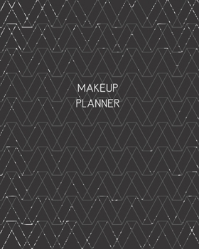 Makeup Planner: Face Chart Workbook for Planning and Practicing Makeup/Personal and Professional Classy Black with Silver/White Design