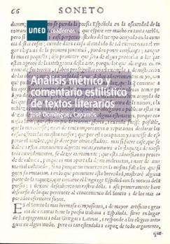 Paperback Análisis métrico y comentario estilístico de textos literarios Book