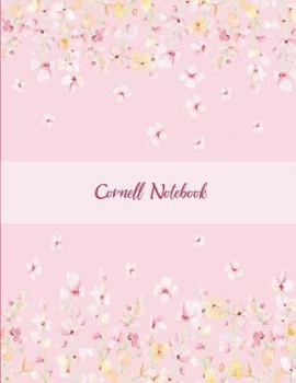 Paperback Cornell Notebook: Cute Pink Book Floral, Note Taking Notebook, Cornell Note Taking System Book, US Letter 120 Pages Large Size 8.5" x 11 [Large Print] Book