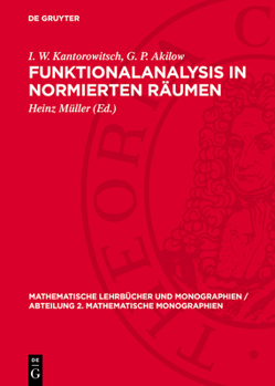 Hardcover Funktionalanalysis in Normierten Räumen [German] Book