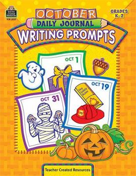 Paperback October Daily Journal Writing Prompts: Grade Pk Book
