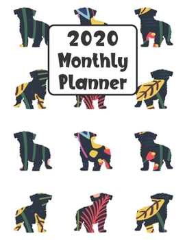 Paperback 2020 Monthly Planner: Maltese Dog - 12 Month Planner Calendar Organizer Agenda with Habit Tracker, Notes, Address, Password, & Dot Grid Page Book