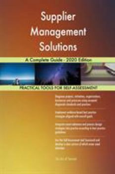 Paperback Supplier Management Solutions A Complete Guide - 2020 Edition Book