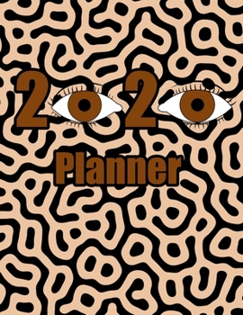 Paperback 2020 Planner: One year - Monthly and Weekly Calendar with 10 journal pages for notes. Large 8.5" x 11" paperback book. Brown eyes wi Book