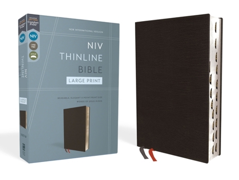 Bonded Leather NIV, Thinline Bible, Large Print, Bonded Leather, Black, Indexed, Red Letter Edition [Large Print] Book