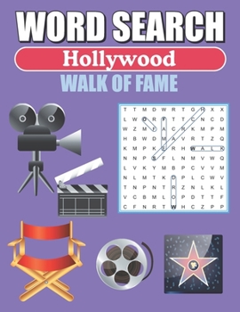 Paperback Word Search Hollywood Walk Of Fame: Large Print Word Find Puzzles [Large Print] Book
