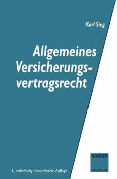 Paperback Allgemeines Versicherungsvertragsrecht [German] Book