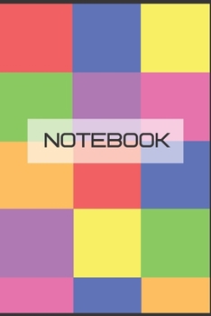 Paperback Notebook: 6x9 Blank Lined Colorful Squares Cover Journal To Write In Book