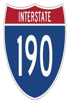 Paperback Interstate 190: 6x9 College Ruled Line Paper 150 Pages Book
