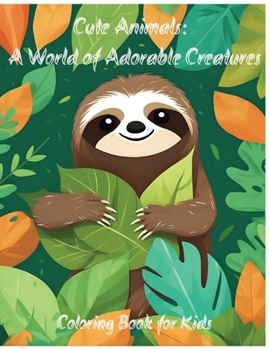 Cute Animals: Fun And Easy Coloring Book in Cute Style With Dog, Cat, Sloth, Koala, Llama, Bear And Many More for Boys Girls Kids Ag