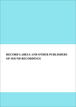 Paperback Record Labels and Other Publishers of Sound Recordings Book