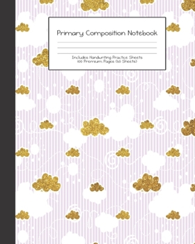 Paperback Primary Composition Notebook: Unicorn Kids -Grades K-2 - Handwriting Practice Paper-Primary Ruled With Dotted Midline - 100 Pgs 50 Sheets - Premium Book