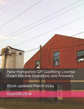 Paperback New Hampshire GPI Gasfitting License Exam Review Questions and Answers Book