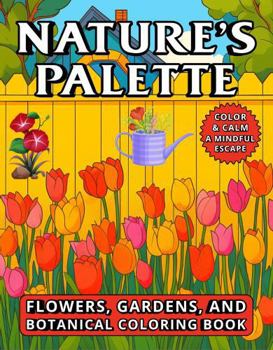 Paperback Nature's Palette: A Flowers, Gardens and Botanical Gardening Coloring Book, A Bold and Easy Coloring Book for Kids, Teens, Adults, and Seniors to ... and Dream (Color and Calm: A Mindful Escape) Book