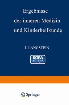 Paperback Ergebnisse Der Inneren Medizin Und Kinderheilkunde: Sechsundzwanzigster Band [German] Book