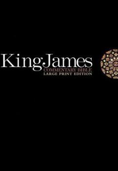 Hardcover King James Commentary Bible: King James Version, Red Letter Version [Large Print] Book