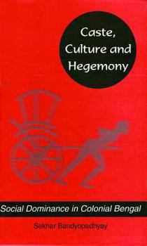 Hardcover Caste, Culture and Hegemony: Social Dominance in Colonial Bengal Book