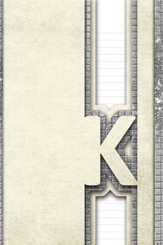 Paperback Letter K: Personalized Design Notebook: 120 pages Book