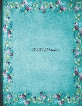 2020 Planner: Monthly calendar planner with federal holidays and inspirational quotes, turquoise floral