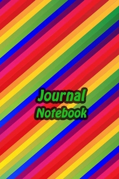 Paperback Journal Notebook: Rainbow Daily Journaling - Lined Paper Wide Ruled Notes Spark Your Imagination and Positive Thinking - Diagonal line P Book