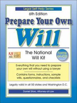 Paperback Prepare Your Own Will: The National Will Kit [With CDROM] Book