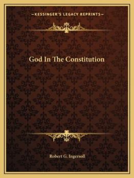 Paperback God In The Constitution Book