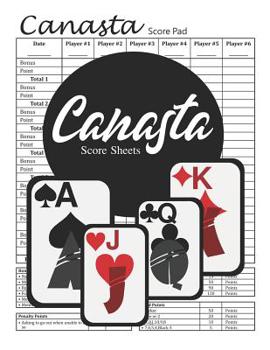 Paperback Canasta Score Sheets: 100 Canasta Score Pads * 8.5 x 11 Inches Book