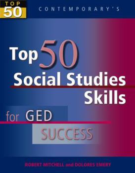 Paperback Top 50 Social Studies Skills for GED Success, Student Text Only Book