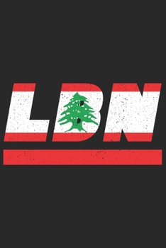 LBN: Libanon Notizbuch mit karierten 120 Seiten in weiß. Notizheft mit der libanesischen Flagge (German Edition)