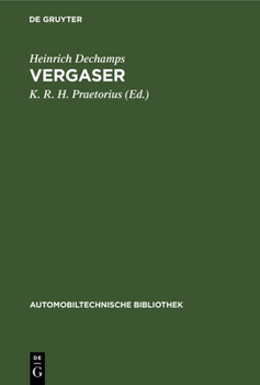 Hardcover Vergaser [German] Book