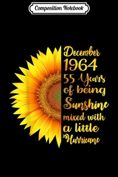 Composition Notebook: December 1969 Birthday Gifts Sunflower for Womens  Journal/Notebook Blank Lined Ruled 6x9 100 Pages