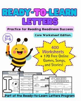 Paperback Ready-To-Learn Letters: Alphabet Workbook - Core Worksheet Edition: Practice for Reading Readiness Success Book