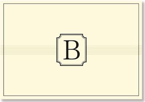 Hardcover Note Card: B Monogram Book