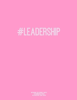 Notebook for Cornell Notes, 120 Numbered Pages, #LEADERSHIP, Pink Cover: For Taking Cornell Notes, Personal Index, 8.5"x11", Hashtag Series, Genius Ed