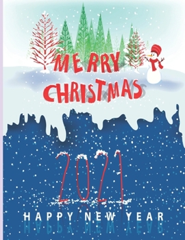 Paperback Merry Christmas 2021: Happy New Year - Beautiful Holiday Designs For Stress Relaxation Book