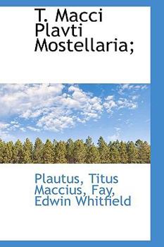 Paperback T. Macci Plavti Mostellaria; Book