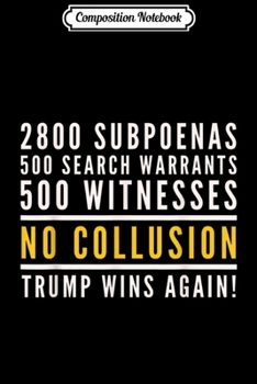 Composition Notebook: No Collusion Pro Trump Journal/Notebook Blank Lined Ruled 6x9 100 Pages